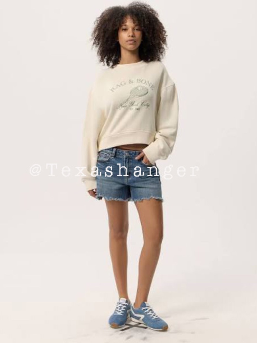 Rag + Bone NWT NYC Racquetball Sweatshirt M Medium Ivory